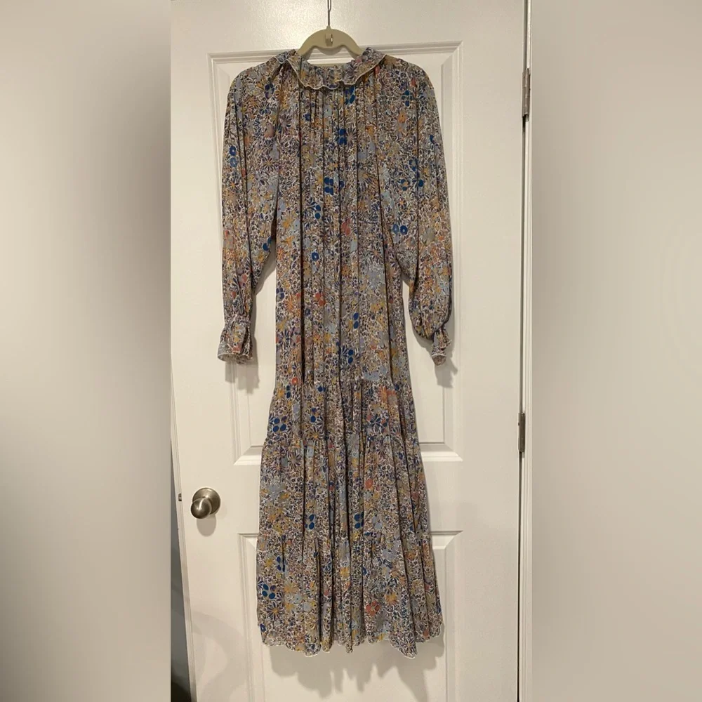 Free People Floral Long Sleeve Dress